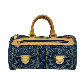 Louis Vuitton Handbag Denim Blue Monogram Denim Neo Speedy