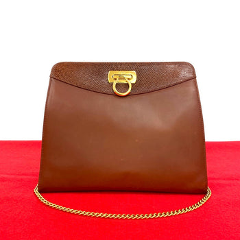 Salvatore Ferragamo Shoulder Bag Leather Brown