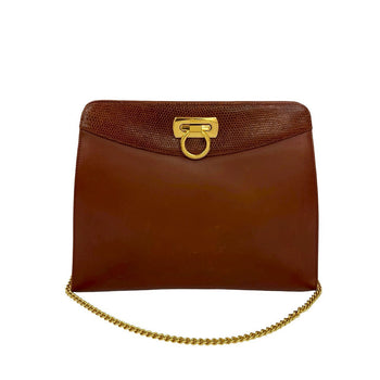 Salvatore Ferragamo Shoulder Bag Leather Brown