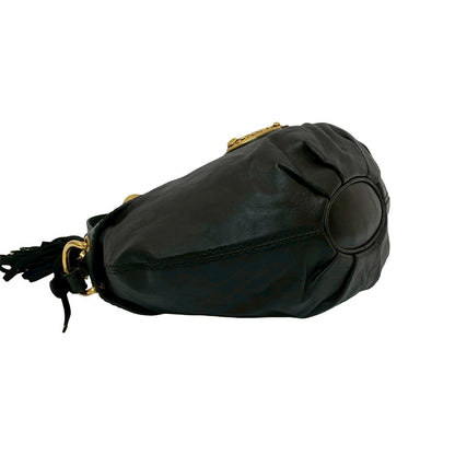 Gucci Shoulder Bag Leather Black Histeria