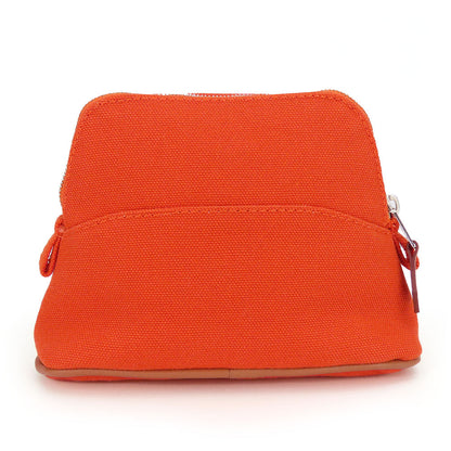 Hermes Pouch Cotton Orange Bored Pouch Mini Mini Women