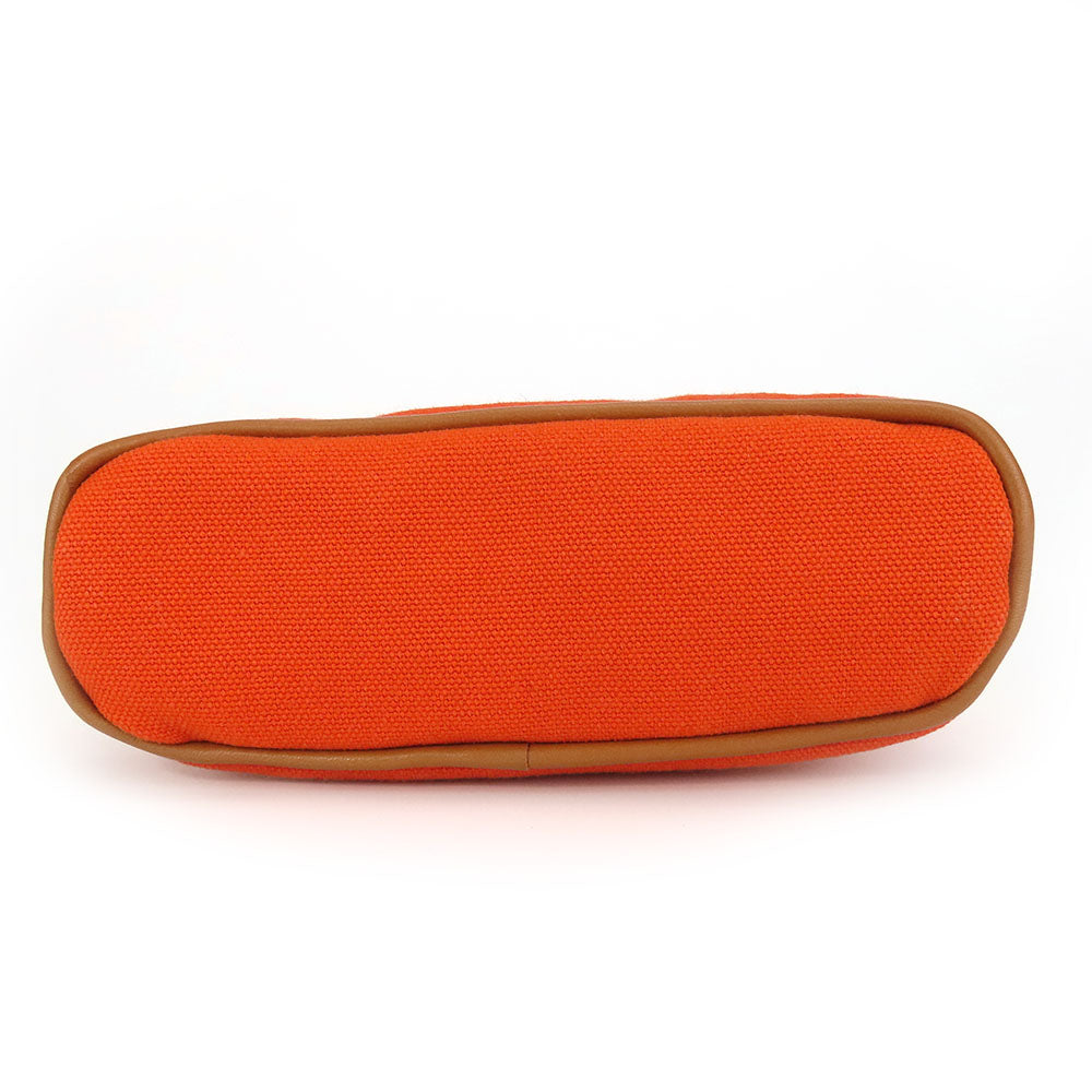 Hermes Pouch Cotton Orange Bored Pouch Mini Mini Women
