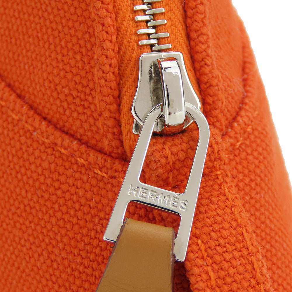 Hermes Pouch Cotton Orange Bored Pouch Mini Mini Women