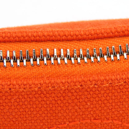 Hermes Pouch Cotton Orange Bored Pouch Mini Mini Women