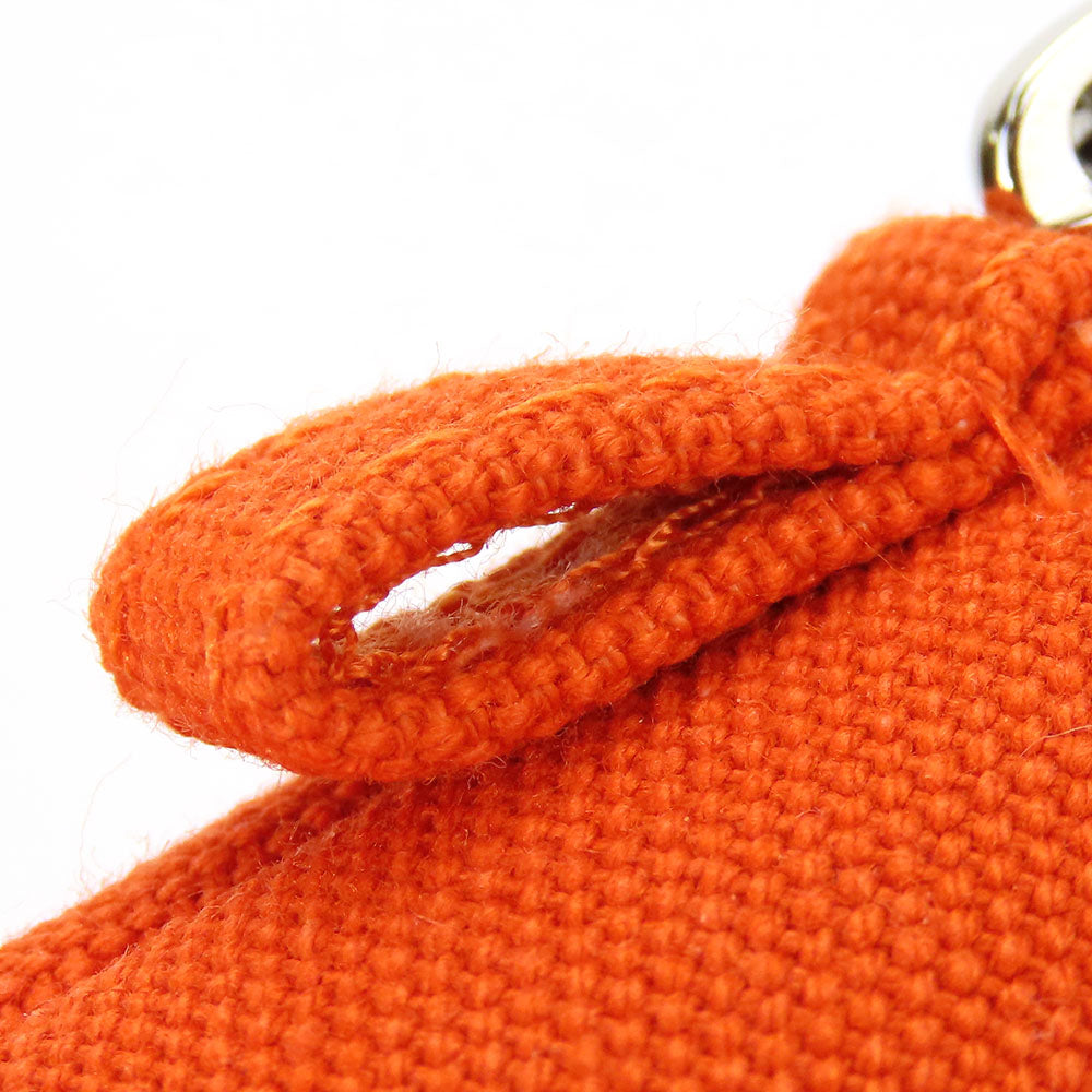 Hermes Pouch Cotton Orange Bored Pouch Mini Mini Women
