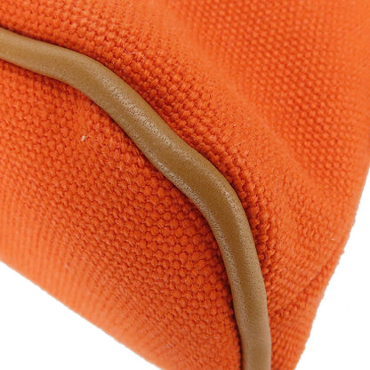 Hermes Pouch Cotton Orange Bored Pouch Mini Mini Women