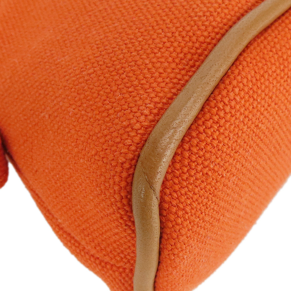 Hermes Pouch Cotton Orange Bored Pouch Mini Mini Women