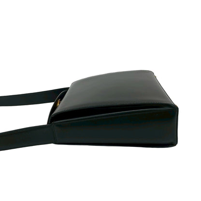 Celine Shoulder Bag Leather Black