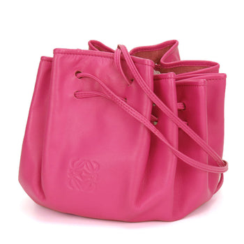 Loewe Shoulder Bag Nappa Leather Pink Anagram