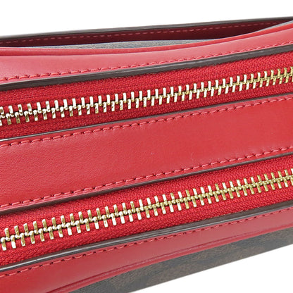 Coach Shoulder Bag 68168 Leather, Pvc Red Signature Women