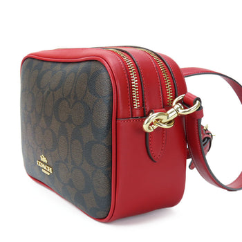 Coach Shoulder Bag 68168 Leather, Pvc Red Signature Women