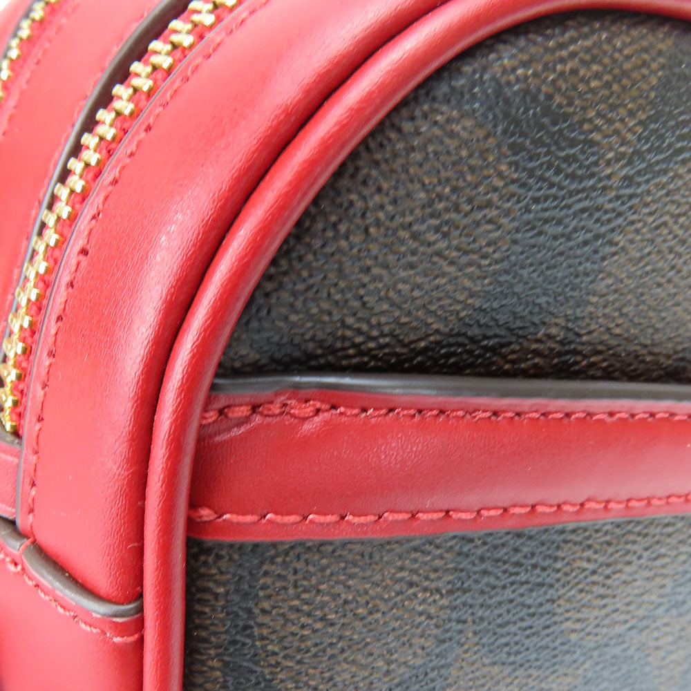 Coach Shoulder Bag 68168 Leather, Pvc Red Signature Women