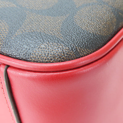 Coach Shoulder Bag 68168 Leather, Pvc Red Signature Women