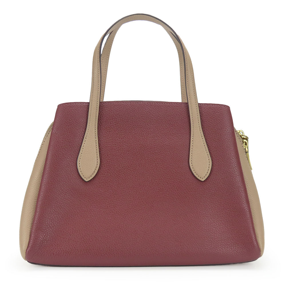 Coach Handbag 5208 Leather Wine-Red Women