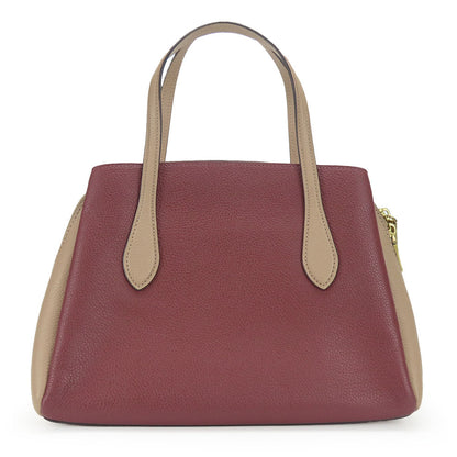 Coach Handbag 5208 Leather Wine-Red Women