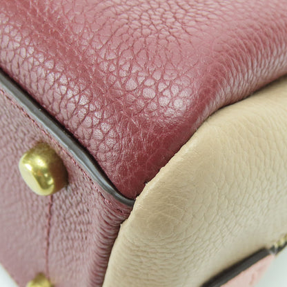 Coach Handbag 5208 Leather Wine-Red Women