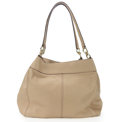 Coach Tote Bag F57545 Leather Beige Women