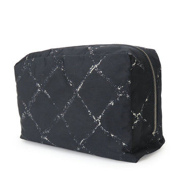 Chanel Pouch Nylon Black Travel Line Women