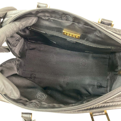 Loewe Handbag Leather Black Amazona 28