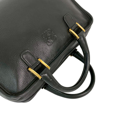 Loewe Handbag Leather Black Amazona 28