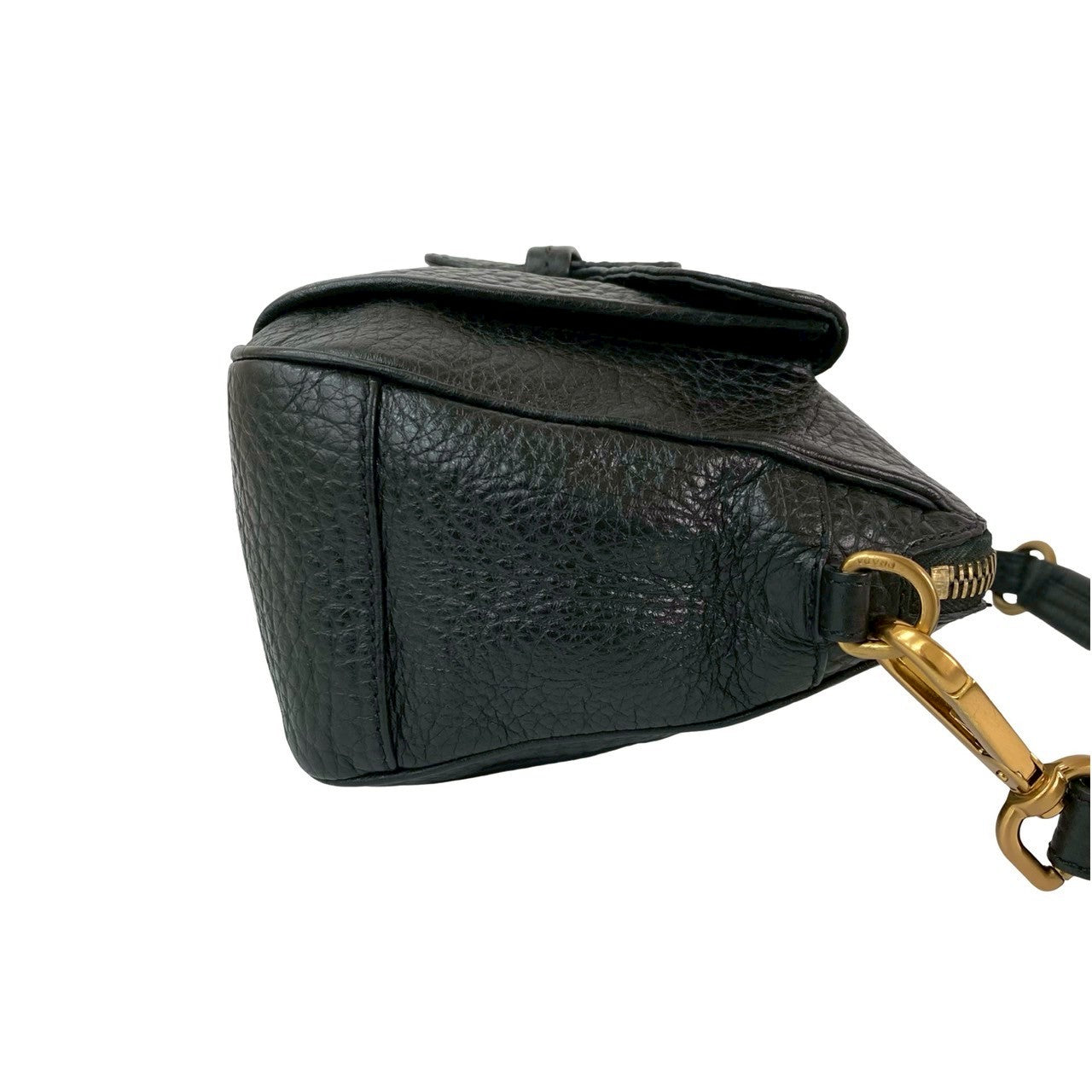 Prada Shoulder Bag Leather Black