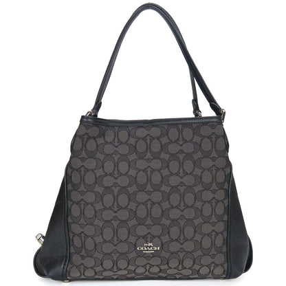 Coach Handbag 57933 Canvas, Leather Black Women