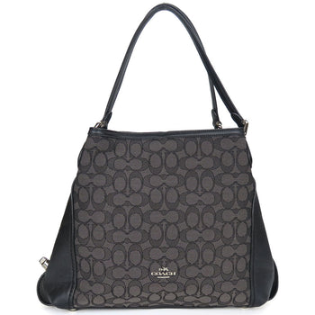 Coach Handbag 57933 Canvas, Leather Black Women