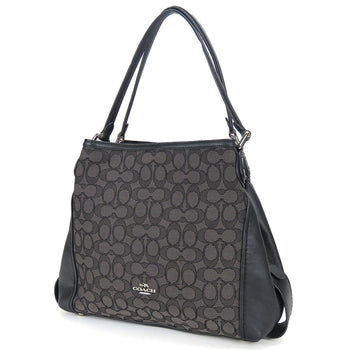 Coach Handbag 57933 Canvas, Leather Black Women