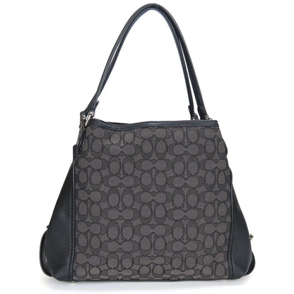 Coach Handbag 57933 Canvas, Leather Black Women