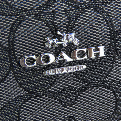 Coach Handbag 57933 Canvas, Leather Black Women