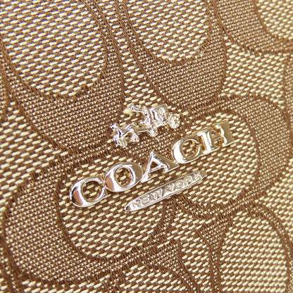 Coach Tote Bag 36466 Canvas, Leather Brown Signature Women