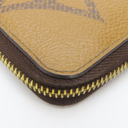 Louis Vuitton Long Wallet Purse M69353 Monogram Reverse Brown Zippy Wallet Unisex(Unisex)