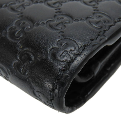 Gucci Bifold Wallet 333042 Sima Leather Black Micro Gg Mens