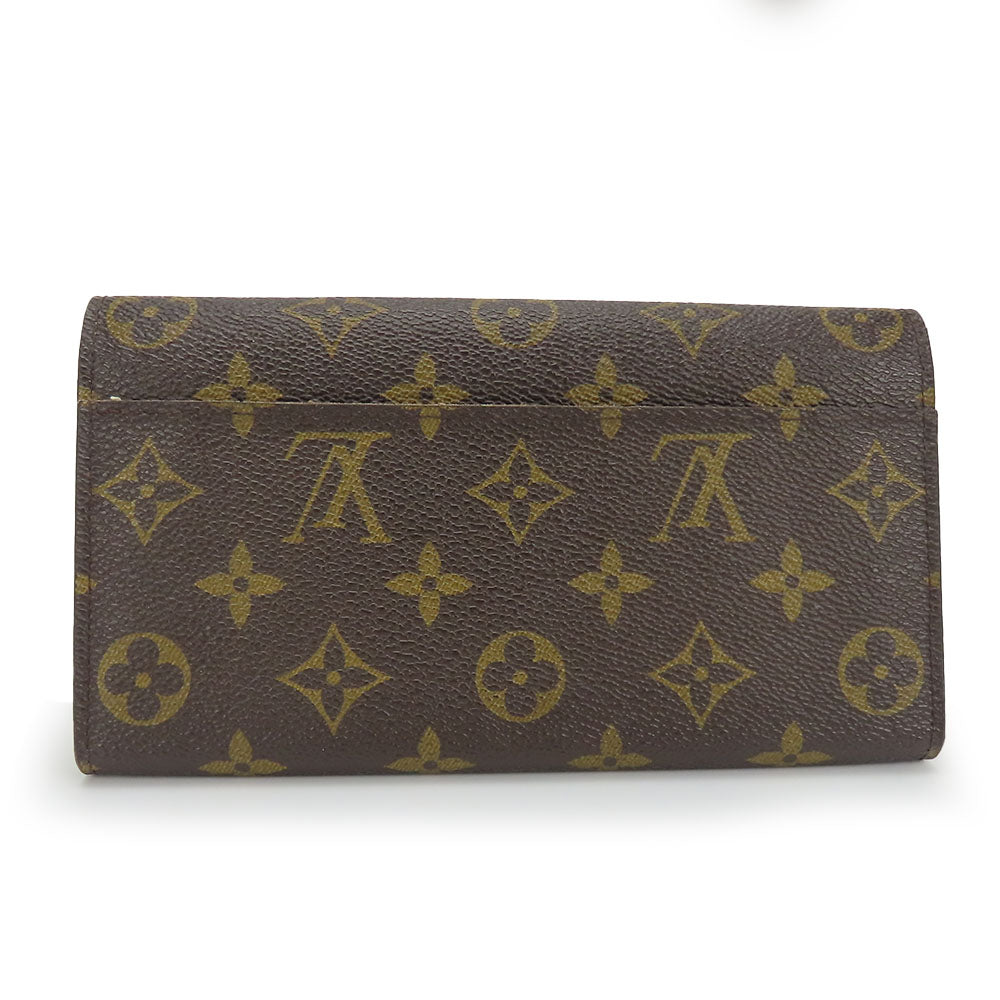 Louis Vuitton Long Wallet Purse M60531 Monogram Brown Portefeuille Sara Women