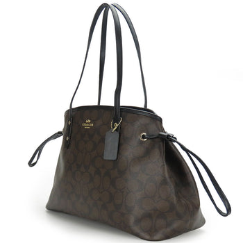 Coach Tote Bag F57842 Leather, Pvc Black Women
