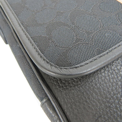 Coach Shoulder Bag C6583 Canvas, Leather Black Mens
