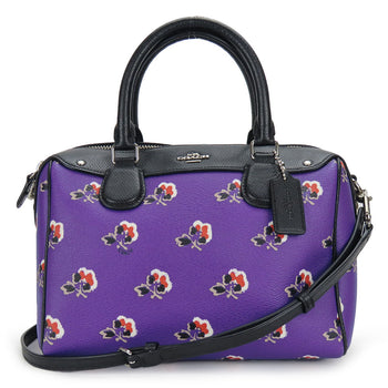 Coach Handbag F55464 Leather, Pvc Purple Women