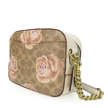 Coach Shoulder Bag 31695 Leather Beige Women