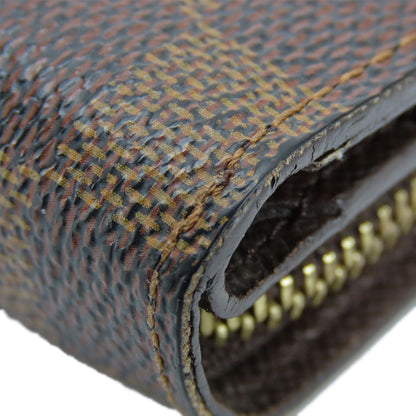 Louis Vuitton Bifold Wallet N61668 Damier Brown Compact Zip Women