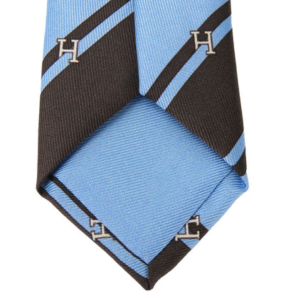 Hermes Tie Silk Blue Type Mens