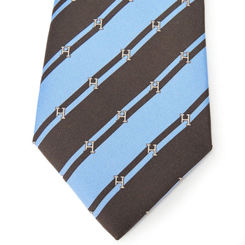 Hermes Tie Silk Blue Type Mens