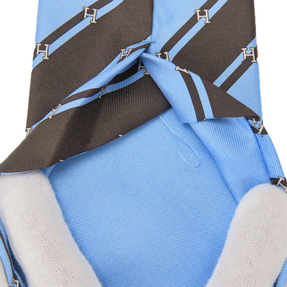 Hermes Tie Silk Blue Type Mens