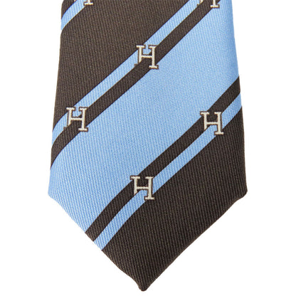 Hermes Tie Silk Blue Type Mens