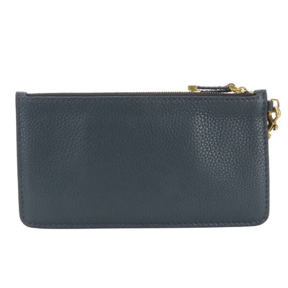 Christian Dior Pouch Leather Navy Type Women
