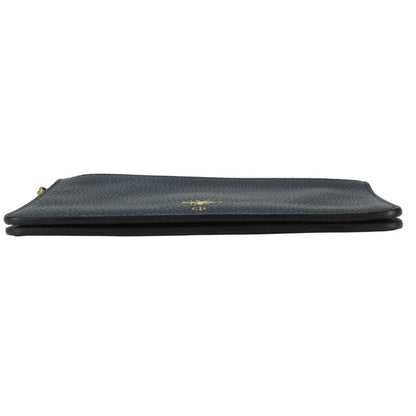 Christian Dior Pouch Leather Navy Type Women