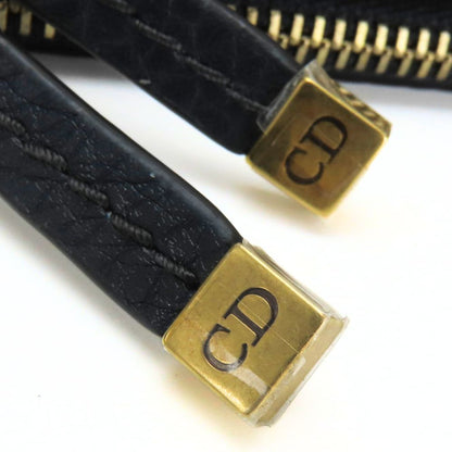 Christian Dior Pouch Leather Navy Type Women