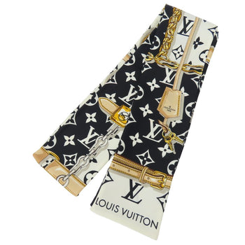 Louis Vuitton Scarf M78656 Silk Noir Bando Monogram Confidential