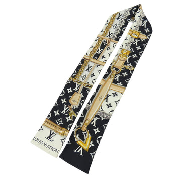 Louis Vuitton Scarf M78656 Silk Noir Bando Monogram Confidential