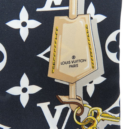 Louis Vuitton Scarf M78656 Silk Noir Bando Monogram Confidential