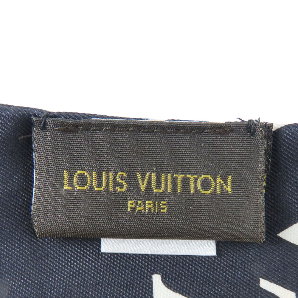 Louis Vuitton Scarf M78656 Silk Noir Bando Monogram Confidential